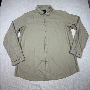 5.11 Tactical Men Large Tan Igor Plaid Rapid Draw Button Front Shirt Houndstooth